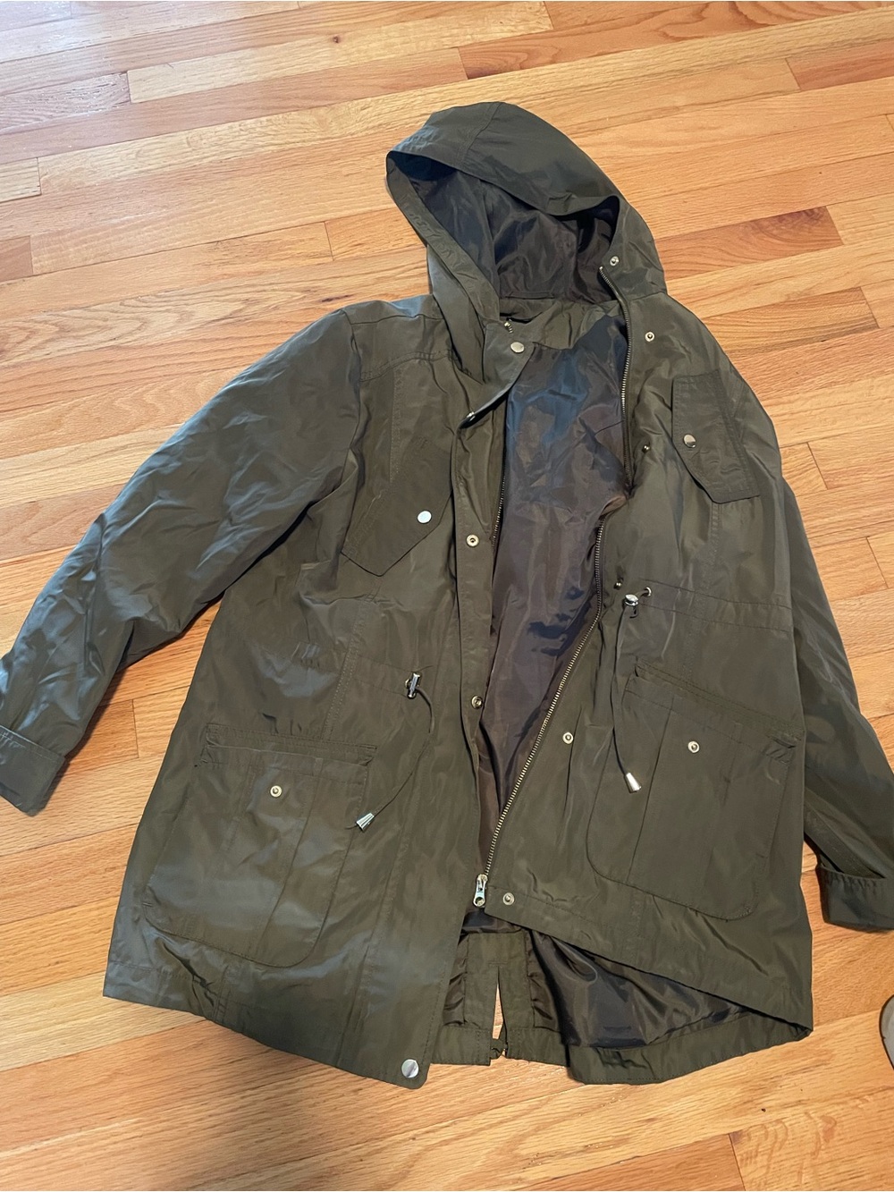 Women’s Hooded Parka Jacket - Olive Green